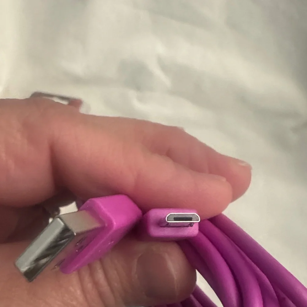USB Charging Cable Set - Pink and Purple